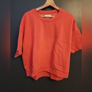 Coral Short Sleeve Sweatshirt